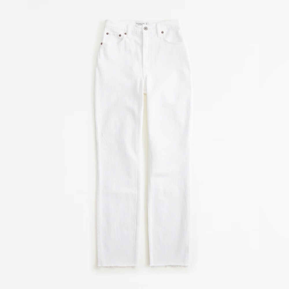 White Curve Love 90s Ultra High Rise Straight Jeans 26S